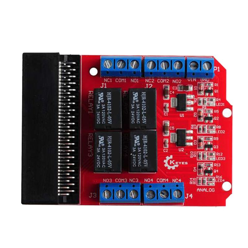 Модуль реле TCE Microbit на 4  – обзор и цена Kids Education Channel